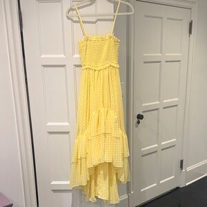 Sunny Yellow Gingham Kids Dress